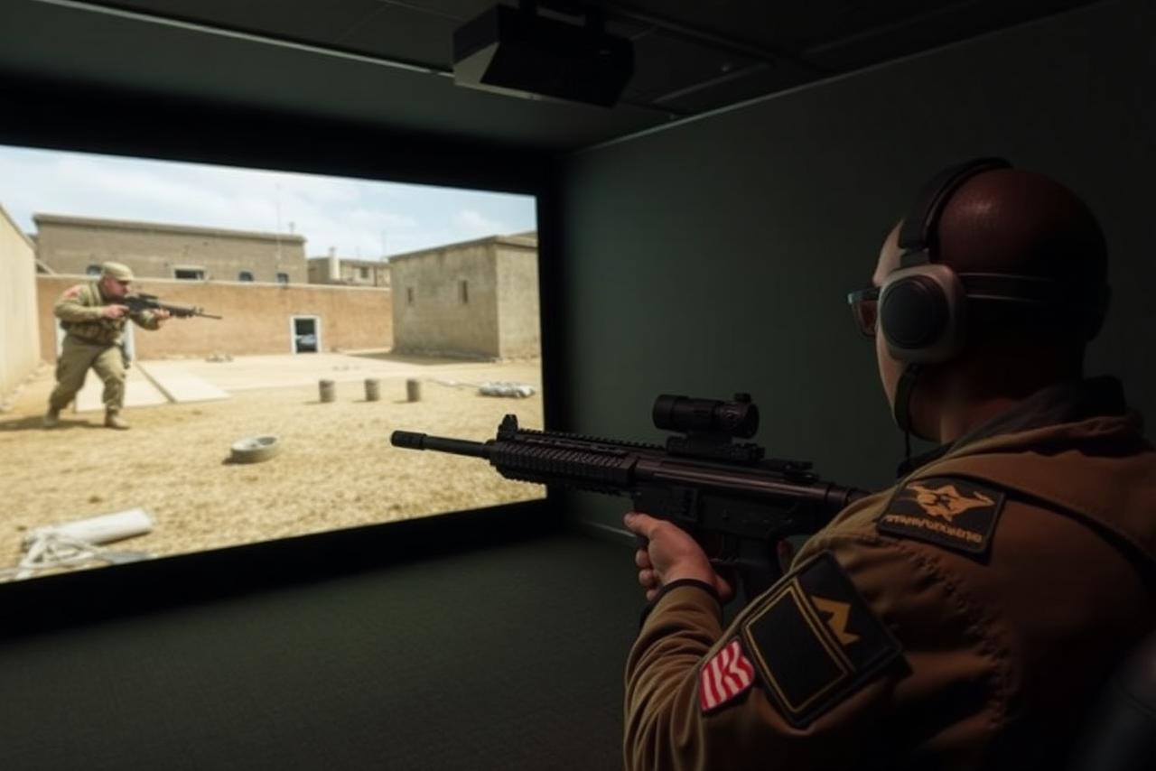 Instructor-led shooting simulator training session